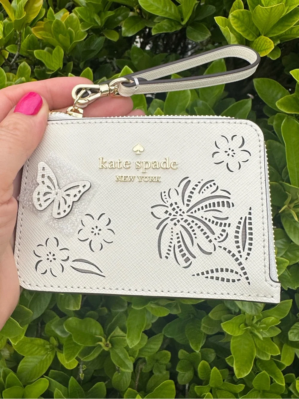 Kate Spade Boxed Madison Perforated Small Wristlet